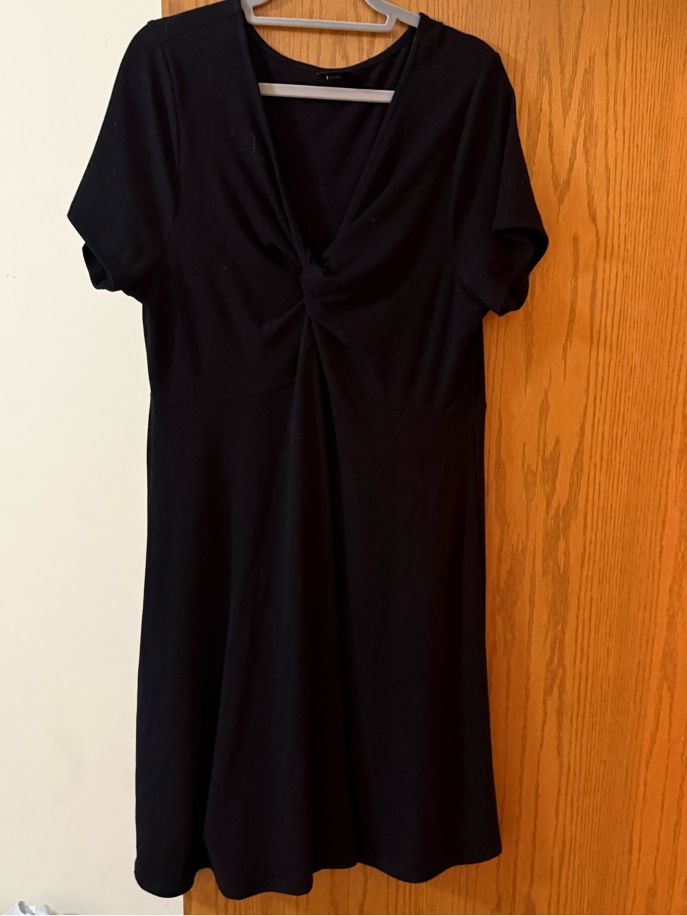 torrid Black Knit V-Neck Dress Twist Detail